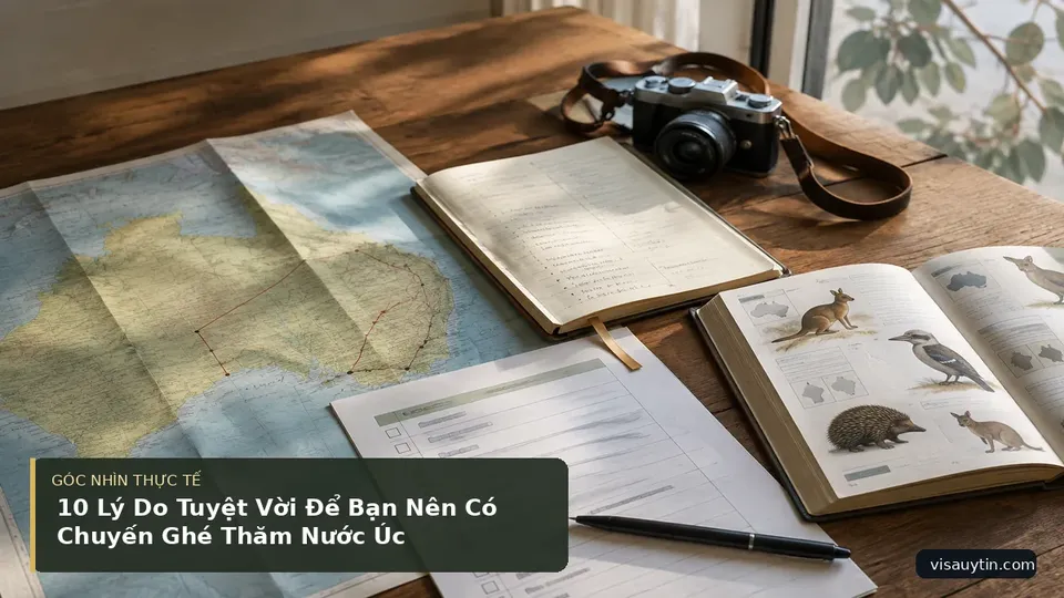 Chi tiết minh họa visa trong bài 10 Lý Do Tuyệt Vời Để Bạn Nên Có Chuyến Ghé Thăm Nước Úc