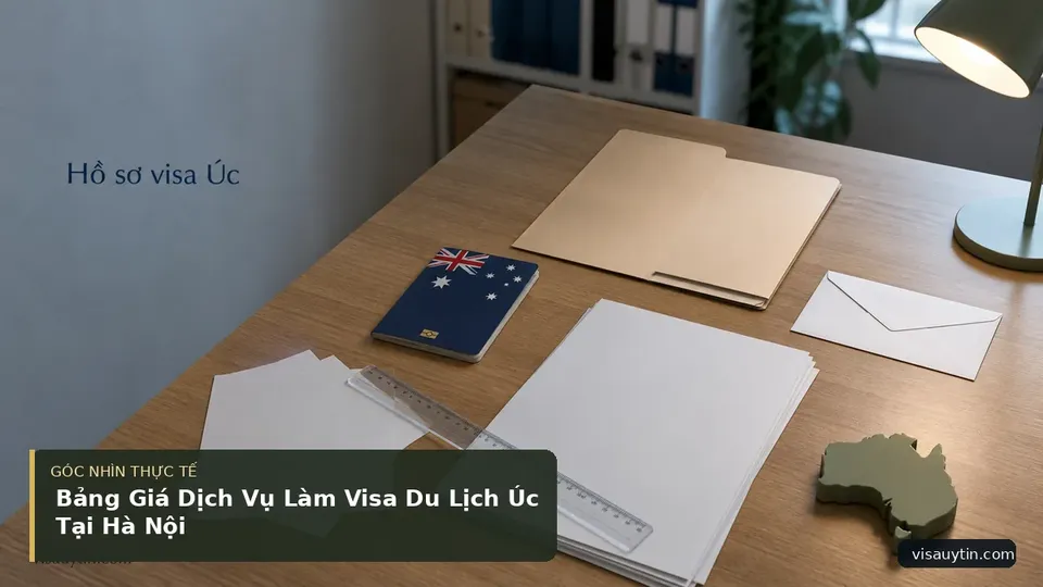 Chi tiết minh họa visa trong bài Bảng Giá Dịch Vụ Làm Visa Du Lịch Úc Tại Hà Nội