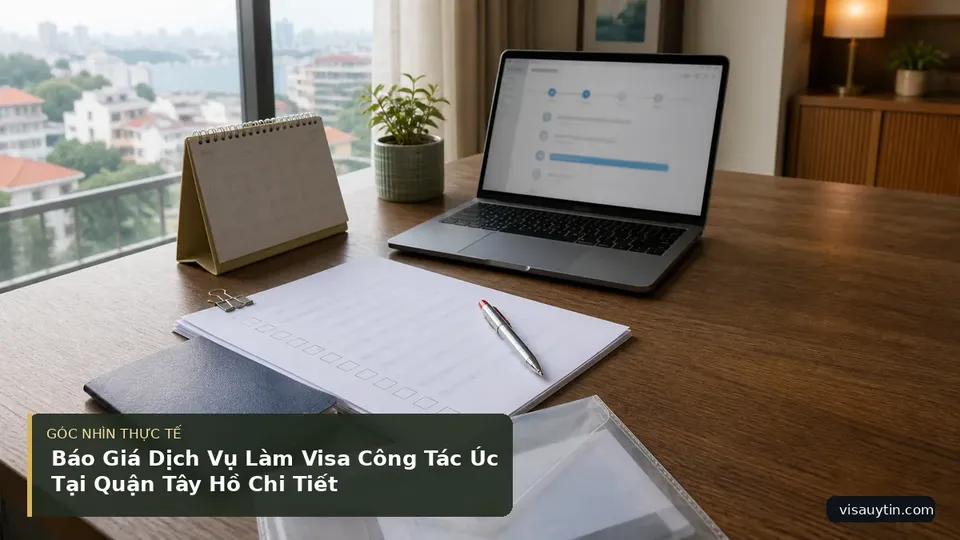 Chi tiết minh họa visa trong bài Báo Giá Dịch Vụ Làm Visa Công Tác Úc Tại Quận Tây Hồ Chi Tiết