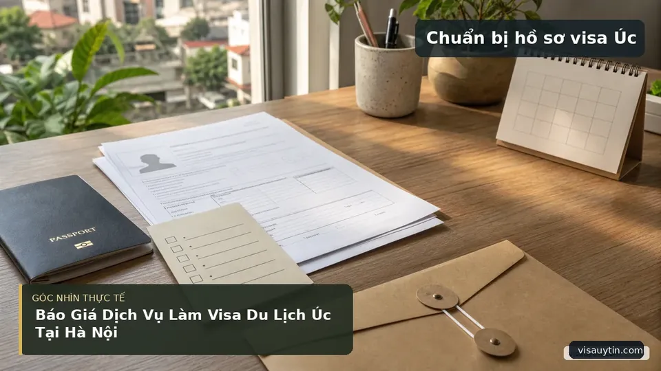 Chi tiết minh họa visa trong bài Báo Giá Dịch Vụ Làm Visa Du Lịch Úc Tại Hà Nội