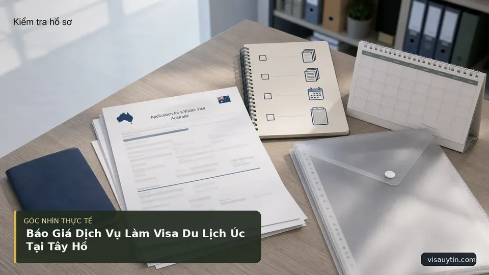 Chi tiết minh họa visa trong bài Báo Giá Dịch Vụ Làm Visa Du Lịch Úc Tại Tây Hồ