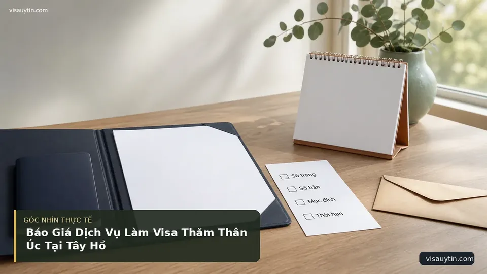 Chi tiết minh họa visa trong bài Báo Giá Dịch Vụ Làm Visa Thăm Thân Úc Tại Tây Hồ