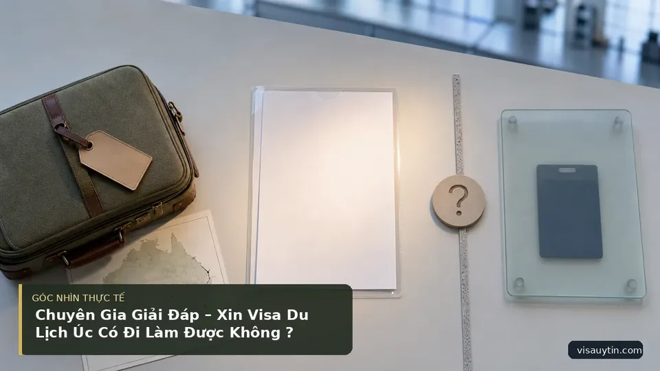 Chi tiết minh họa visa trong bài Chuyên Gia Giải Đáp – Xin Visa Du Lịch Úc Có Đi Làm Được Không ?