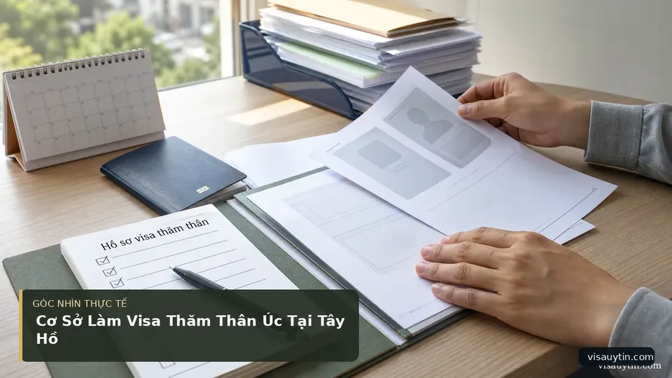 Chi tiết minh họa visa trong bài Cơ Sở Làm Visa Thăm Thân Úc Tại Tây Hồ