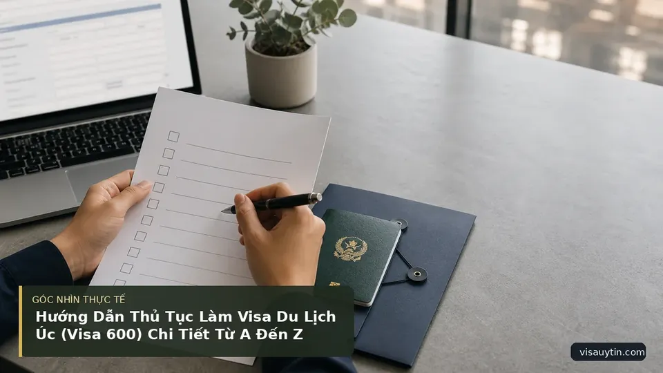 Chi tiết minh họa visa trong bài Hướng Dẫn Thủ Tục Làm Visa Du Lịch Úc (Visa 600) Chi Tiết Từ A Đến Z