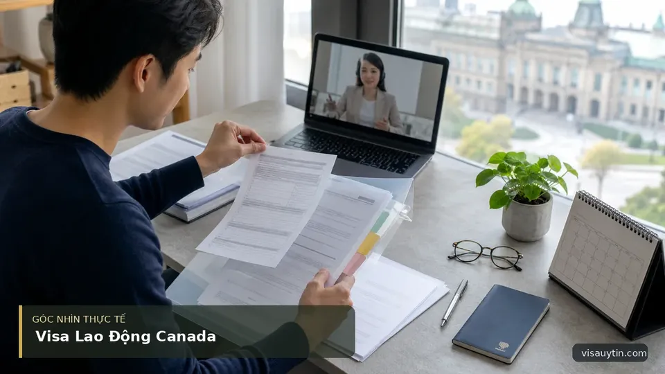 Hướng Dẫn Xin Visa Lao Động Tạm Thời Canada 2025 — hình minh họa visa