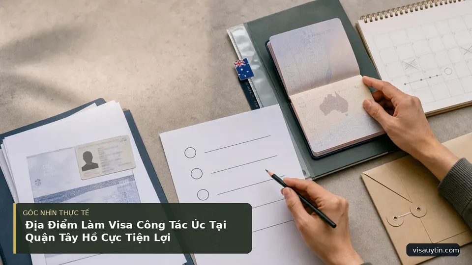 Chi tiết minh họa visa trong bài Địa Điểm Làm Visa Công Tác Úc Tại Quận Tây Hồ Cực Tiện Lợi