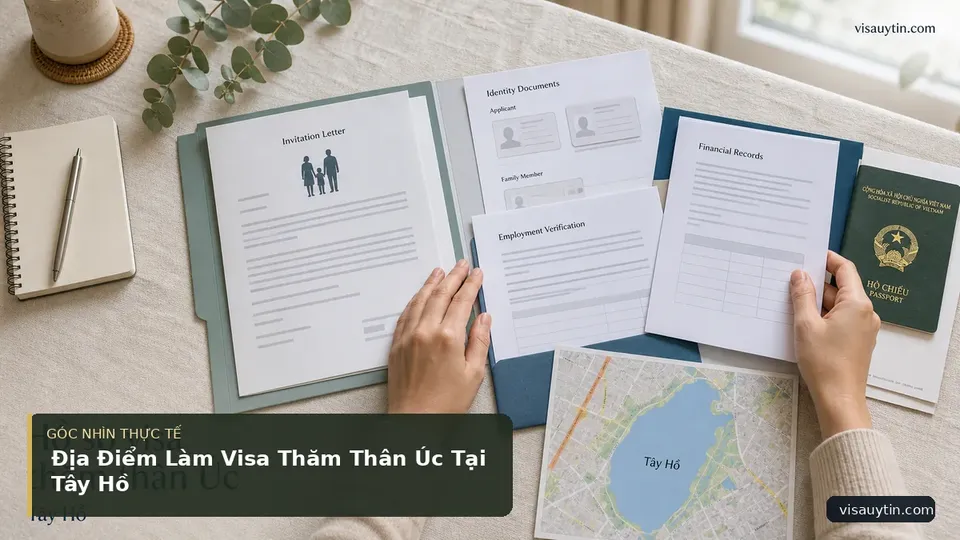 Chi tiết minh họa visa trong bài Địa Điểm Làm Visa Thăm Thân Úc Tại Tây Hồ