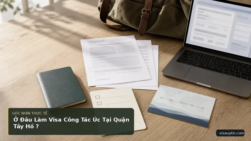 Chi tiết minh họa visa trong bài Ở Đâu Làm Visa Công Tác Úc Tại Quận Tây Hồ ?