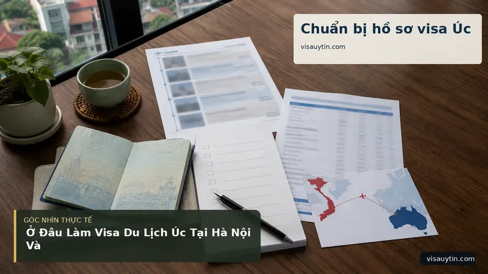 Chi tiết minh họa visa trong bài Ở Đâu Làm Visa Du Lịch Úc Tại Hà Nội Và