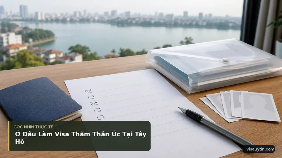 Chi tiết minh họa visa trong bài Ở Đâu Làm Visa Thăm Thân Úc Tại Tây Hồ