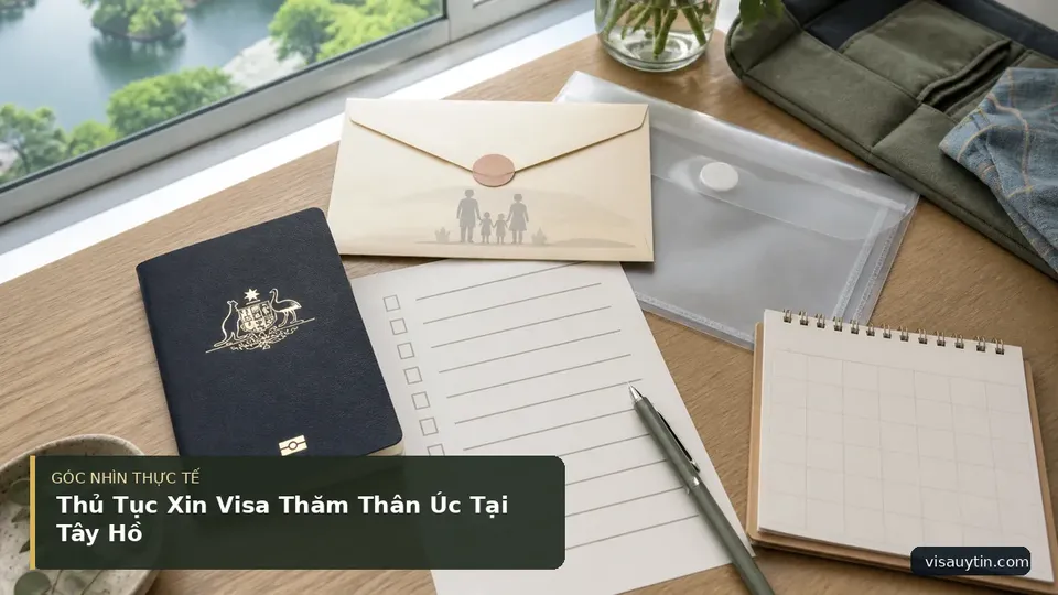 Chi tiết minh họa visa trong bài Thủ Tục Xin Visa Thăm Thân Úc Tại Tây Hồ