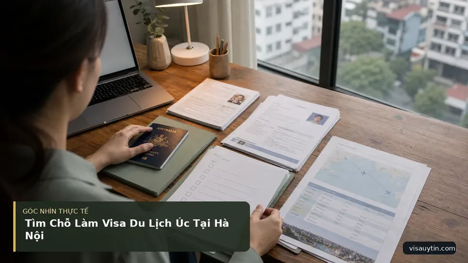 Chi tiết minh họa visa trong bài Tìm Chỗ Làm Visa Du Lịch Úc Tại Hà Nội