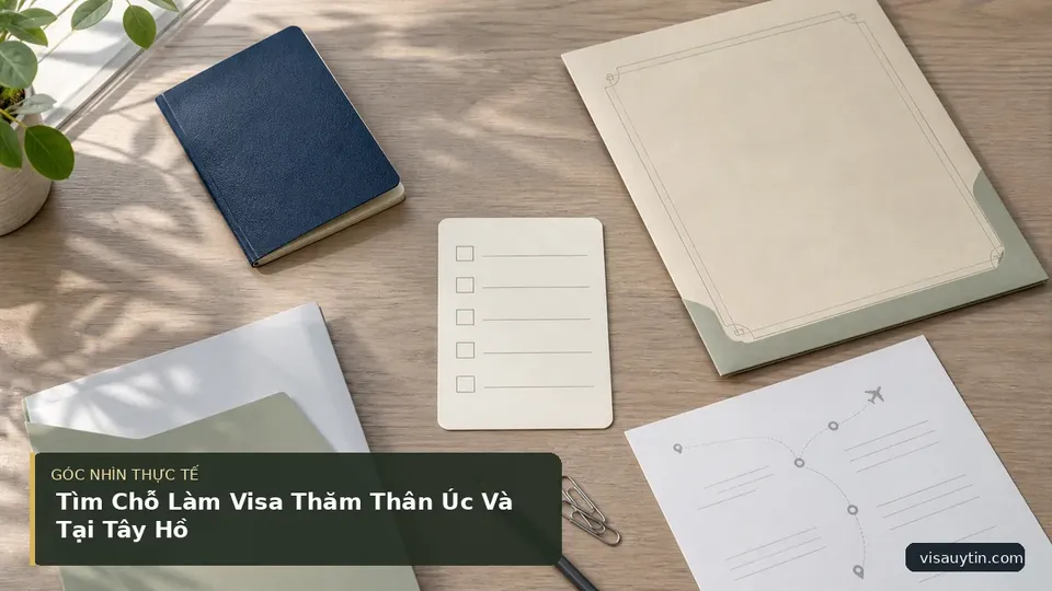 Chi tiết minh họa visa trong bài Tìm Chỗ Làm Visa Thăm Thân Úc Và Tại Tây Hồ