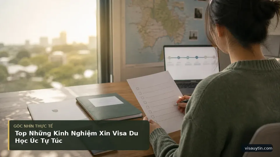 Chi tiết minh họa visa trong bài Top Những Kinh Nghiệm Xin Visa Du Học Úc Tự Túc