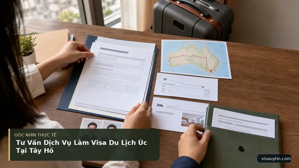 Chi tiết minh họa visa trong bài Tư Vấn Dịch Vụ Làm Visa Du Lịch Úc Tại Tây Hồ