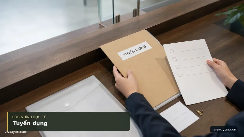 Chi tiết minh họa visa trong bài Tuyển dụng