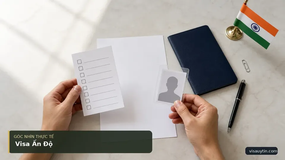 Chi tiết minh họa visa trong bài Visa Ấn Độ