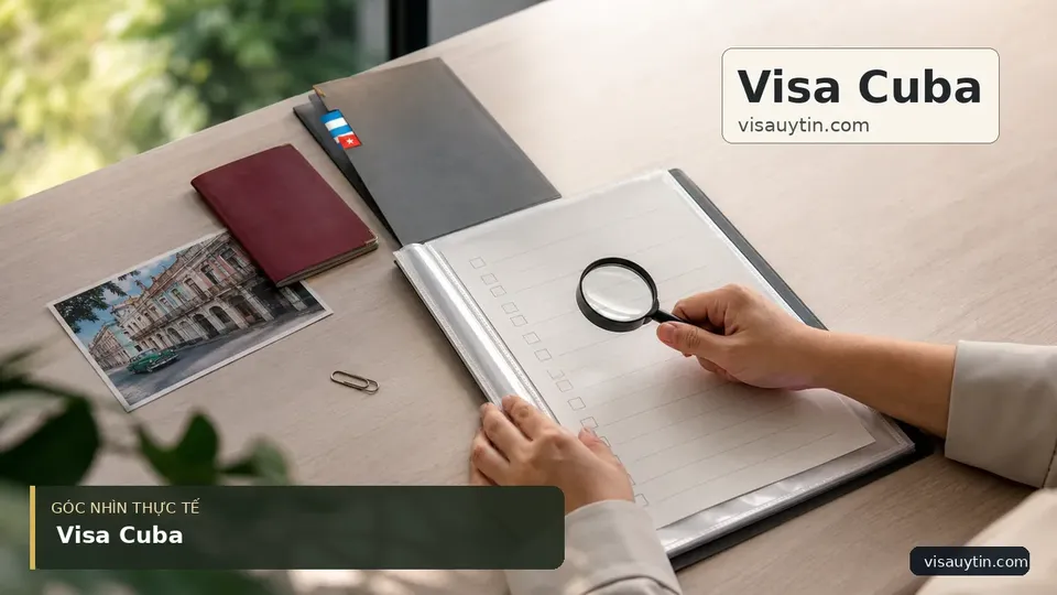 Chi tiết minh họa visa trong bài Visa Cuba