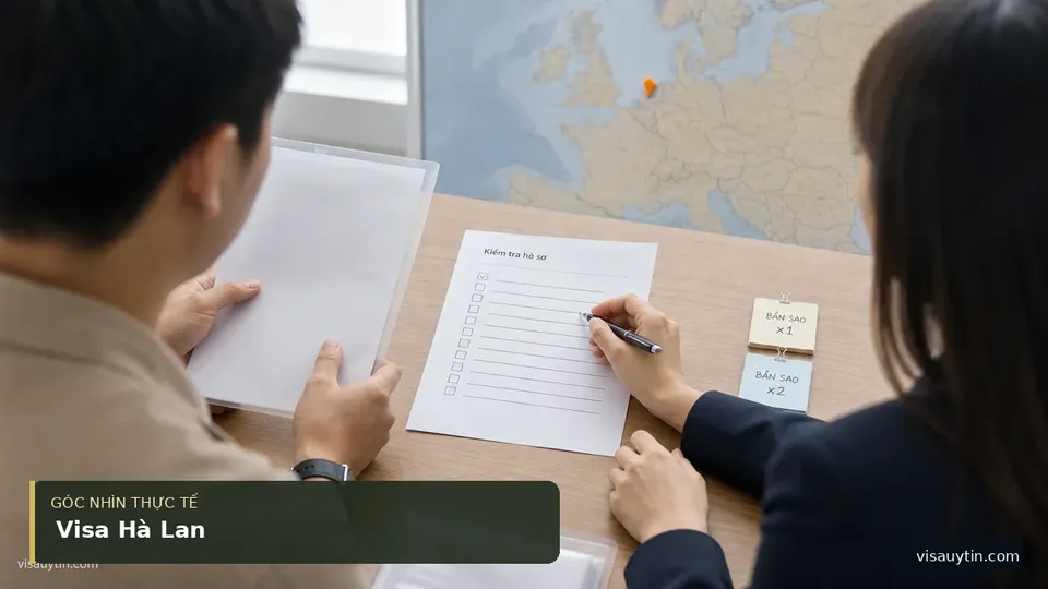 Chi tiết minh họa visa trong bài Visa Hà Lan